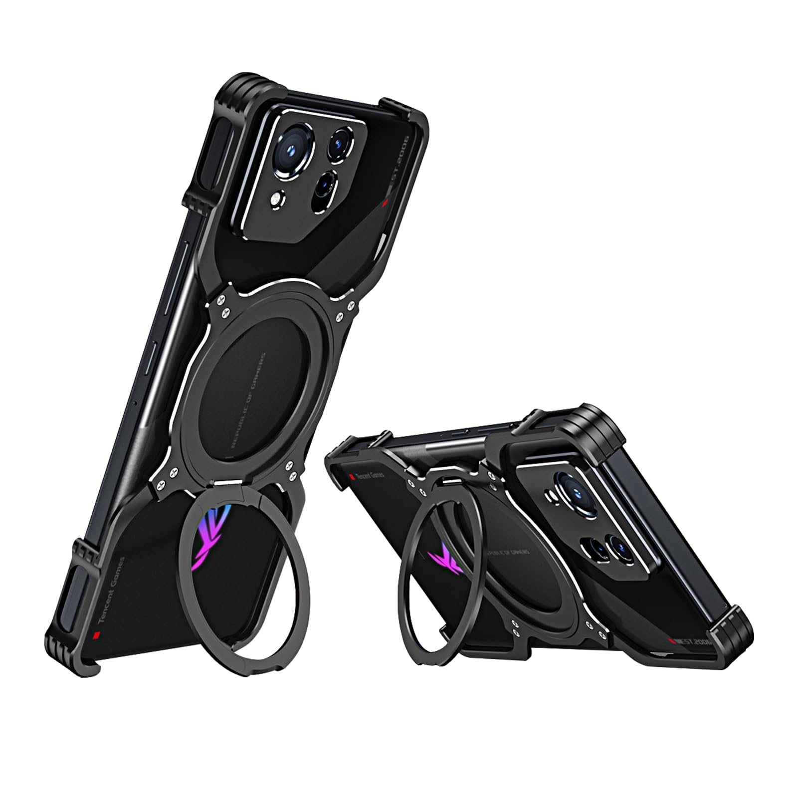 Amazon.co.jp: For ROG Phone 9 Pro ケース 360度回転スタンド メタル